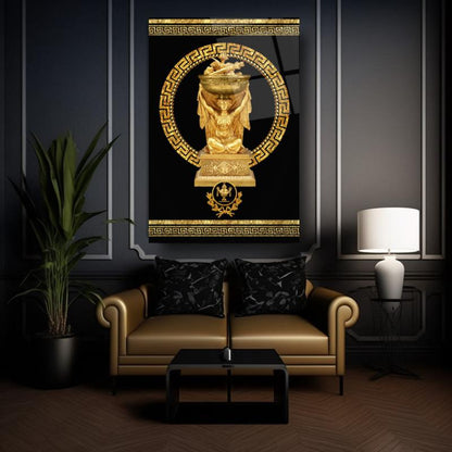 Antik Gold Dikey Cam Tablo