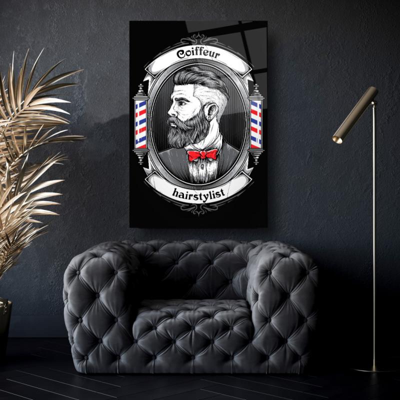Kuaför Dikey Cam Tablo