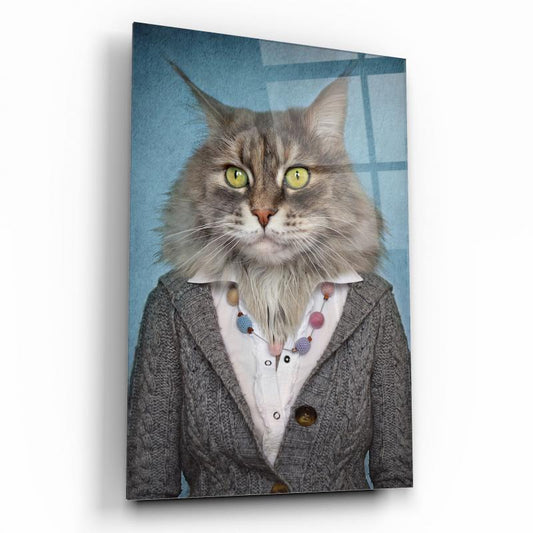 Kedi Dikey Cam Tablo