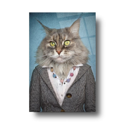 Kedi Dikey Cam Tablo