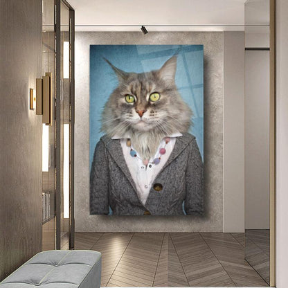 Kedi Dikey Cam Tablo