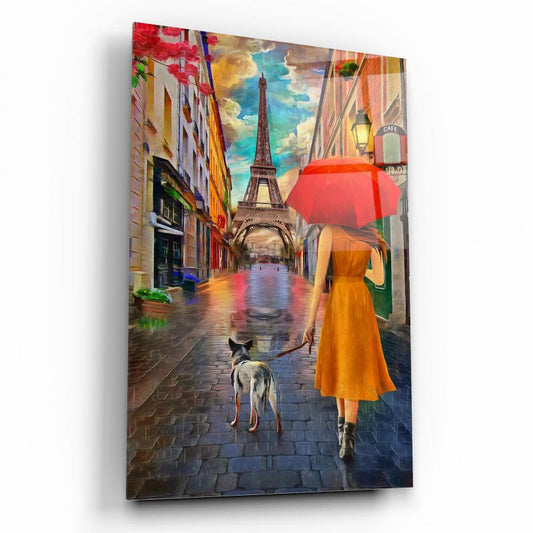 Paris Dikey Cam Tablo