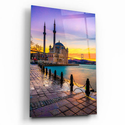 İstanbul Manzarası Dikey Cam Tablo