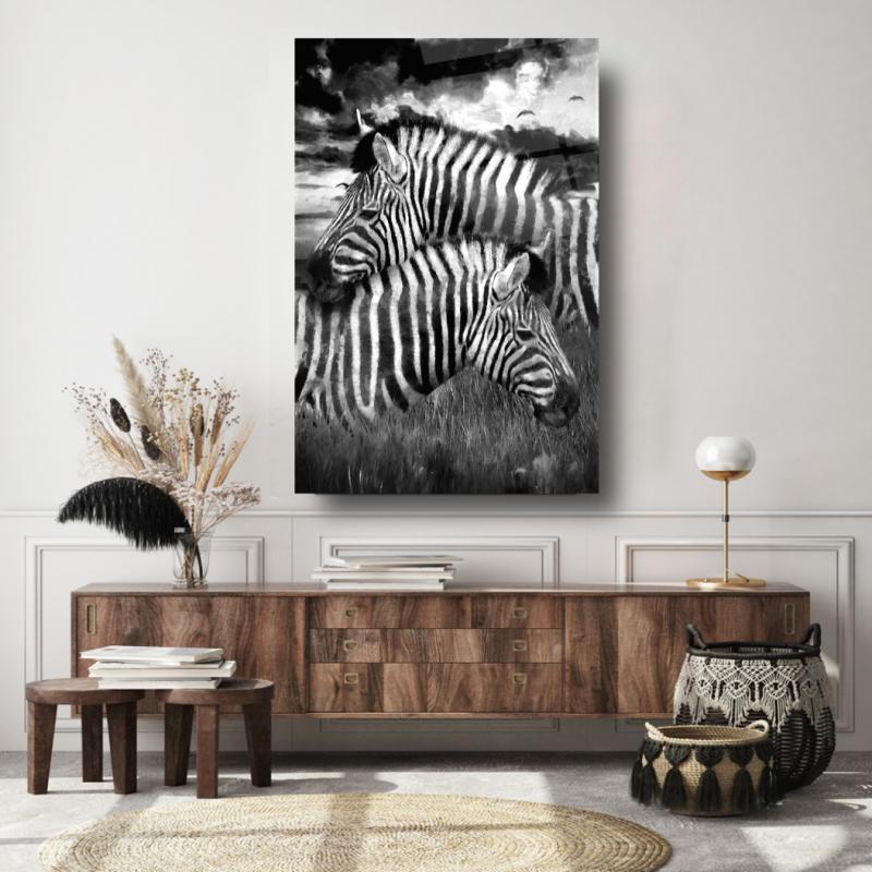 Zebralar Dikey Cam Tablo