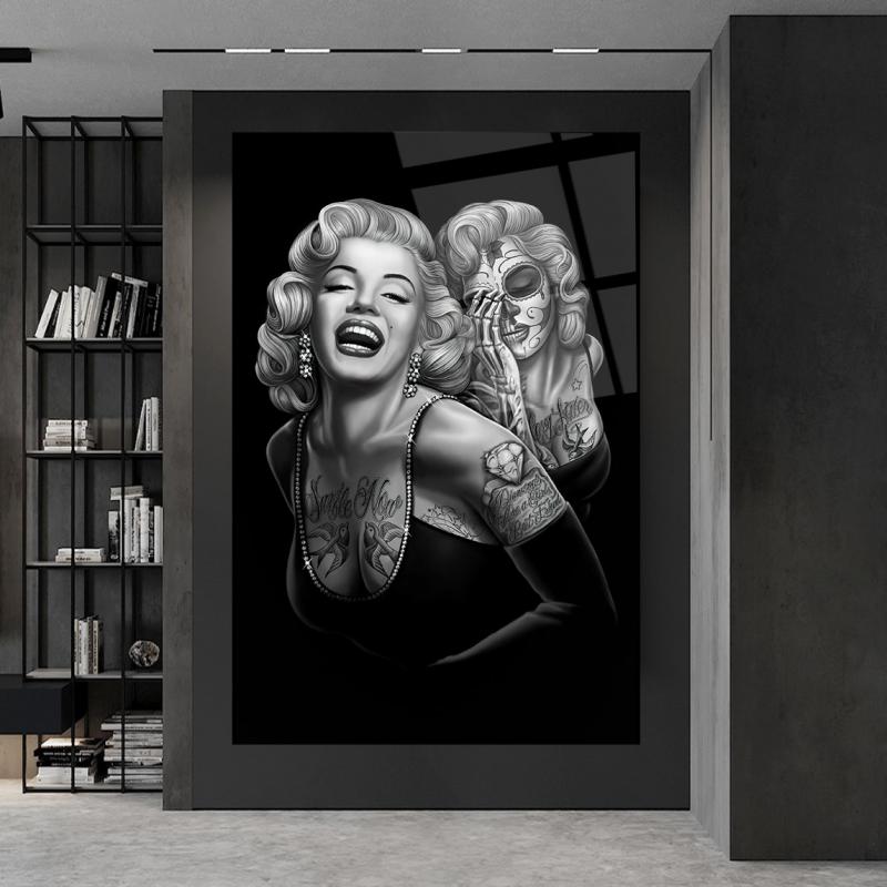 Marilyn Monroe Dikey Cam Tablo