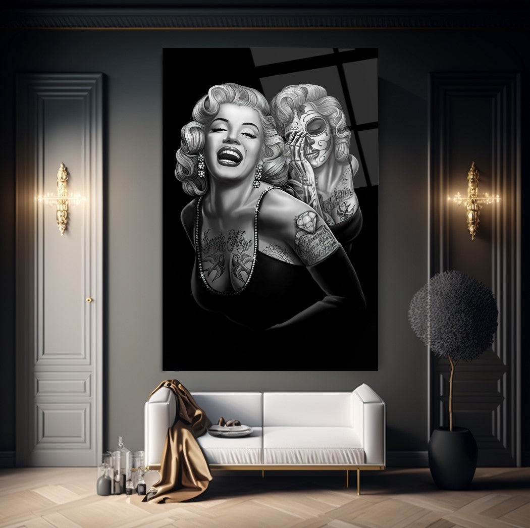 Marilyn Monroe Dikey Cam Tablo