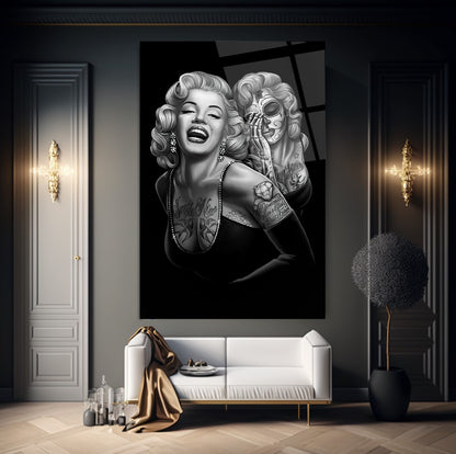 Marilyn Monroe Dikey Cam Tablo