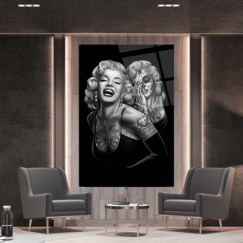 Marilyn Monroe Dikey Cam Tablo