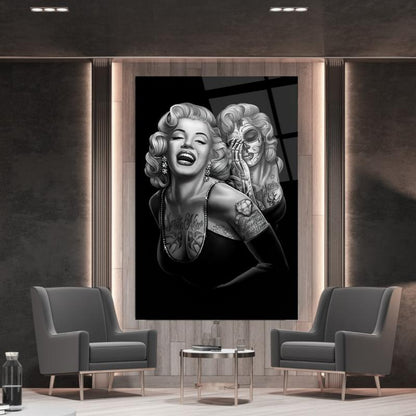 Marilyn Monroe Dikey Cam Tablo