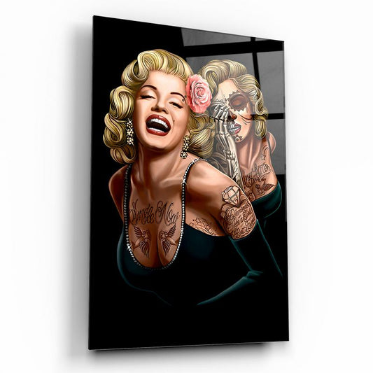 Marilyn Monroe Dikey Cam Tablo