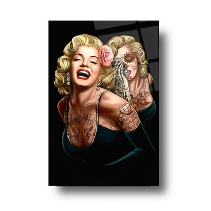 Marilyn Monroe Dikey Cam Tablo
