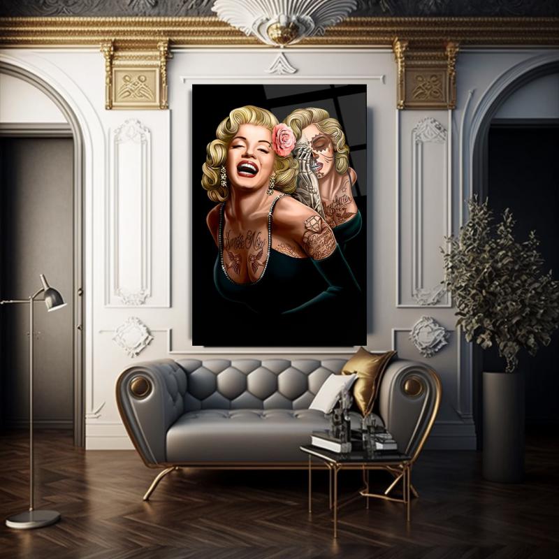 Marilyn Monroe Dikey Cam Tablo