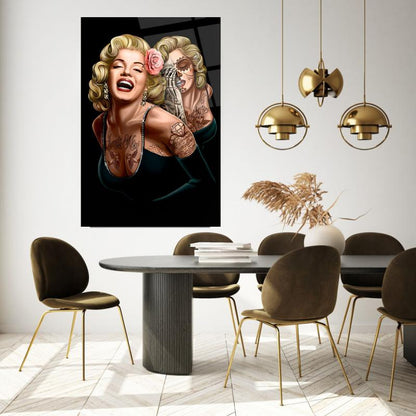Marilyn Monroe Dikey Cam Tablo