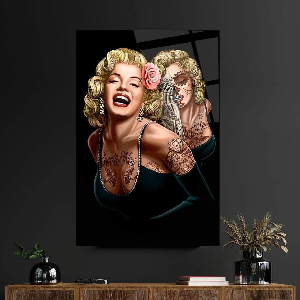 Marilyn Monroe Dikey Cam Tablo