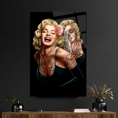 Marilyn Monroe Dikey Cam Tablo