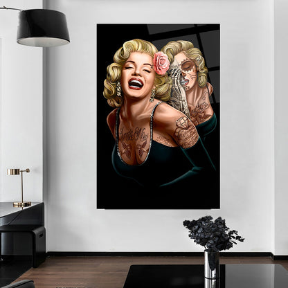 Marilyn Monroe Dikey Cam Tablo
