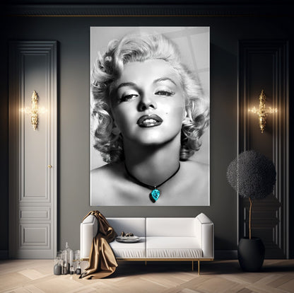 Marilyn Monroe Dikey Cam Tablo
