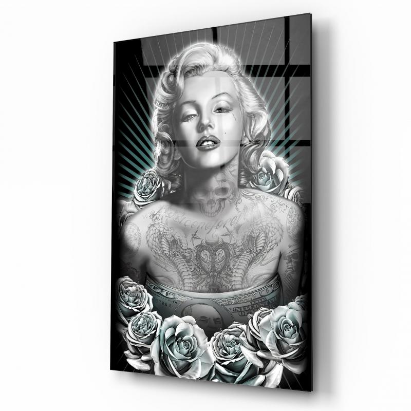 Marilyn Monroe Dikey Cam Tablo