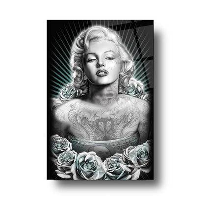 Marilyn Monroe Dikey Cam Tablo