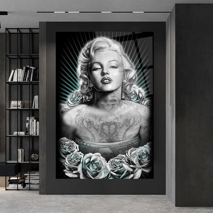 Marilyn Monroe Dikey Cam Tablo