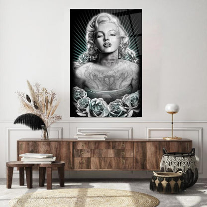 Marilyn Monroe Dikey Cam Tablo