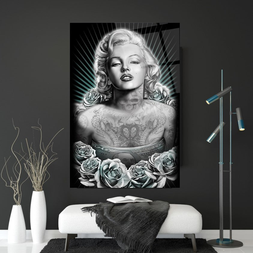 Marilyn Monroe Dikey Cam Tablo