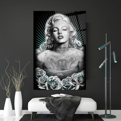 Marilyn Monroe Dikey Cam Tablo