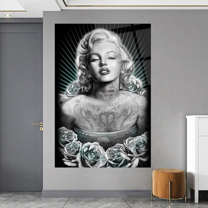 Marilyn Monroe Dikey Cam Tablo