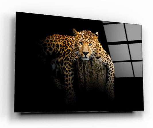 Leopar Yatay Cam Tablo