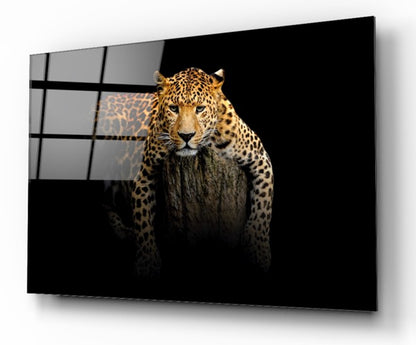 Leopar Yatay Cam Tablo