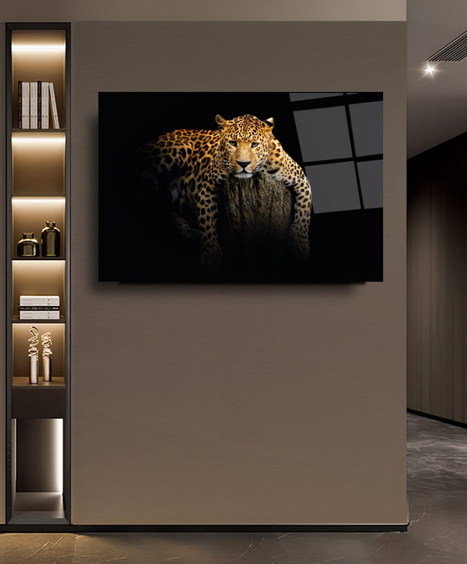 Leopar Yatay Cam Tablo