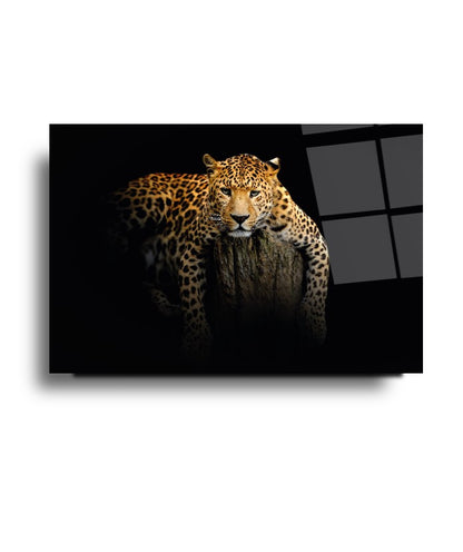 Leopar Yatay Cam Tablo