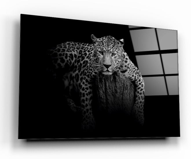Leopar Yatay Cam Tablo
