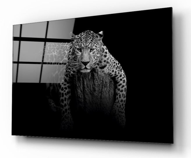 Leopar Yatay Cam Tablo