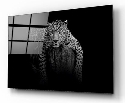 Leopar Yatay Cam Tablo