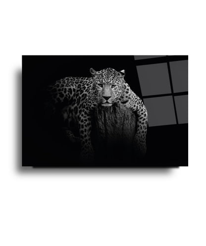 Leopar Yatay Cam Tablo