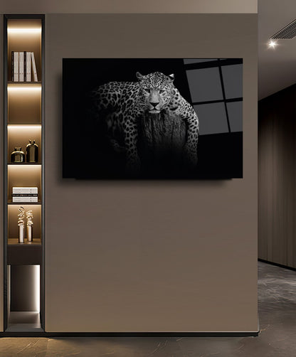 Leopar Yatay Cam Tablo