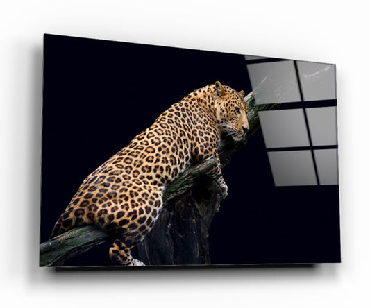 Leopar Yatay Cam Tablo