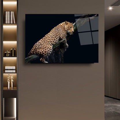 Leopar Yatay Cam Tablo