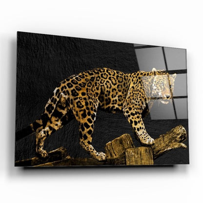 Leopar Yatay Cam Tablo