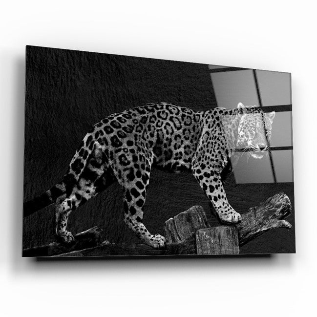 Leopar Yatay Cam Tablo