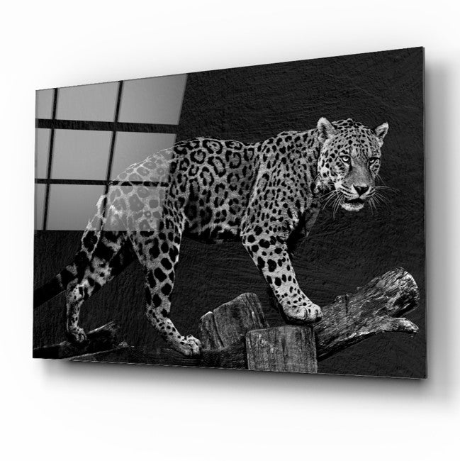 Leopar Yatay Cam Tablo