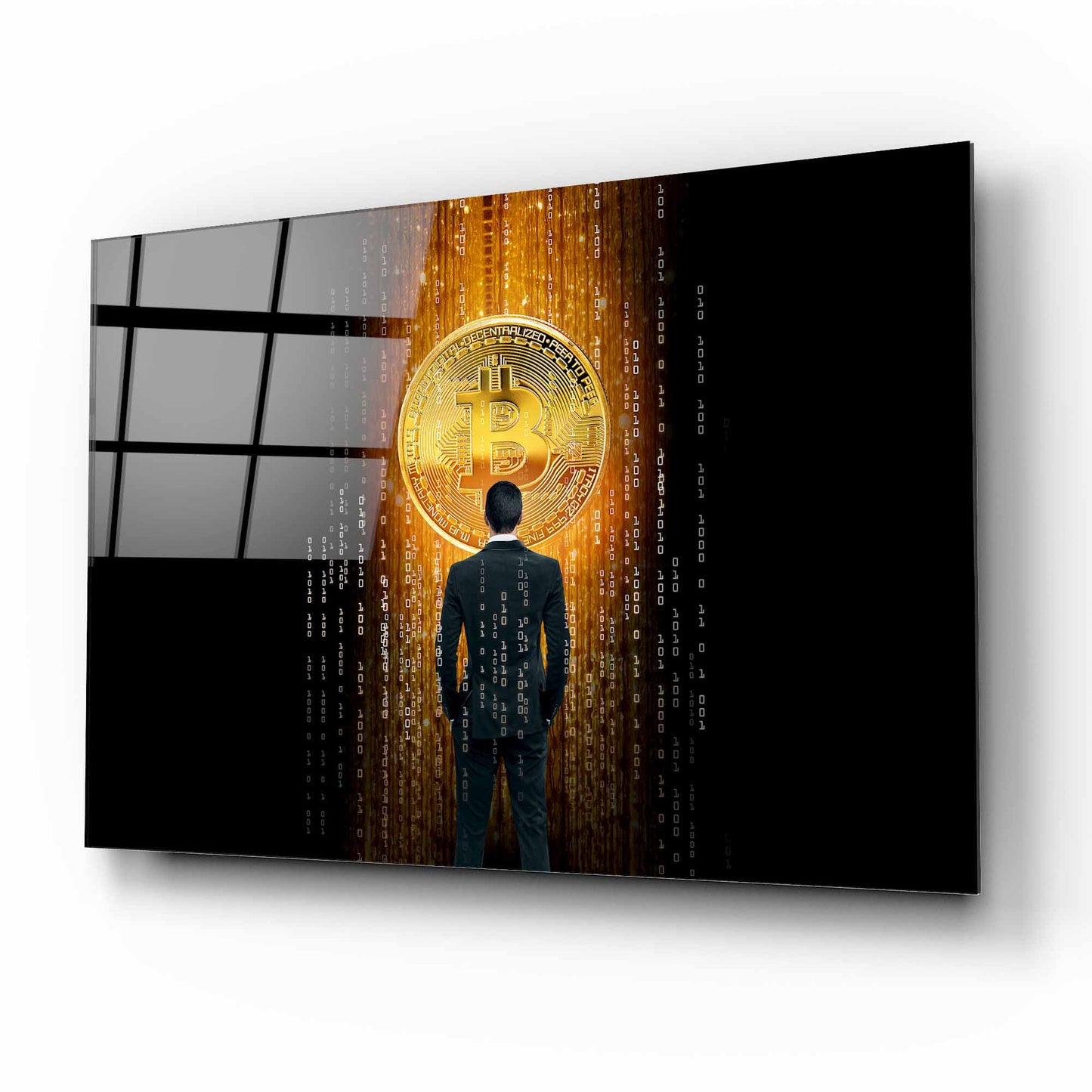 Bitcoin Yatay Cam Tablo