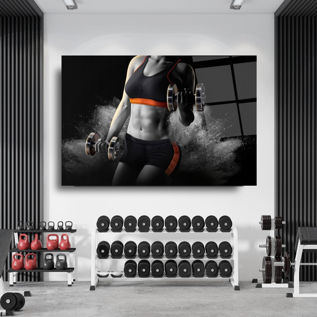 Fitness Yatay Cam Tablo
