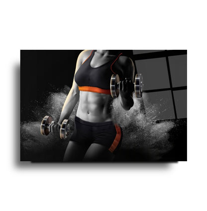 Fitness Yatay Cam Tablo
