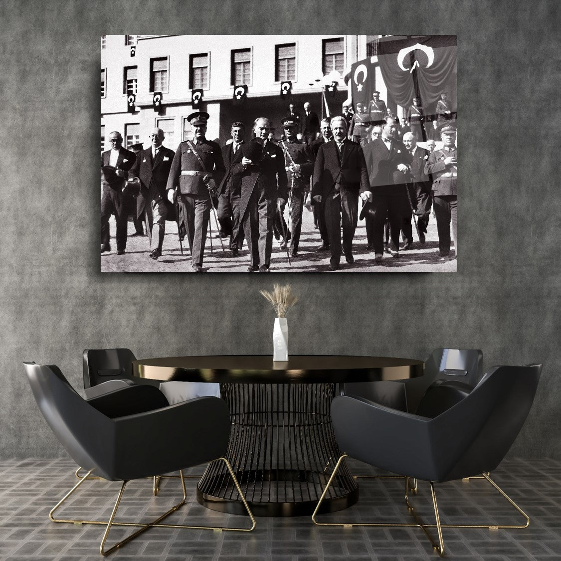 Atatürk Yatay Cam Tablo