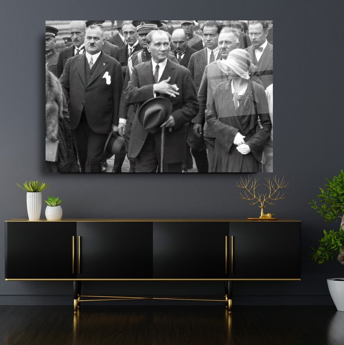 Atatürk Yatay Cam Tablo