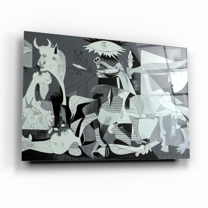 Soyut Yatay Cam Tablo
