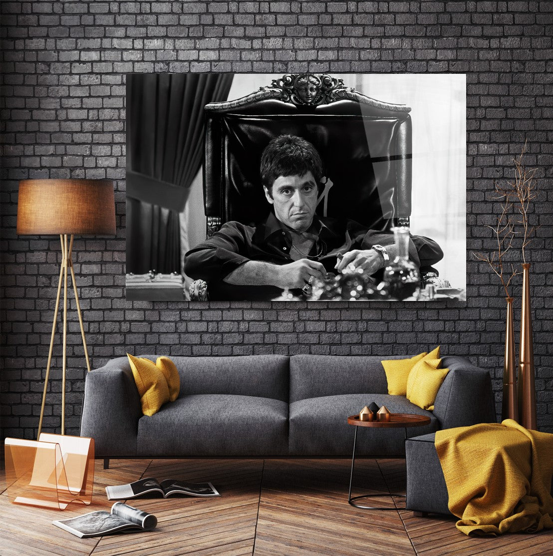 Tony Montana Yatay Cam Tablo