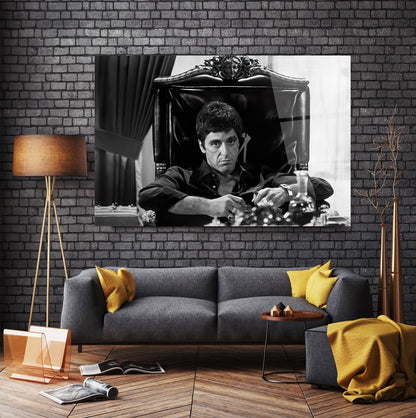 Tony Montana Yatay Cam Tablo